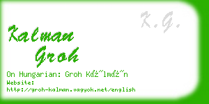 kalman groh business card